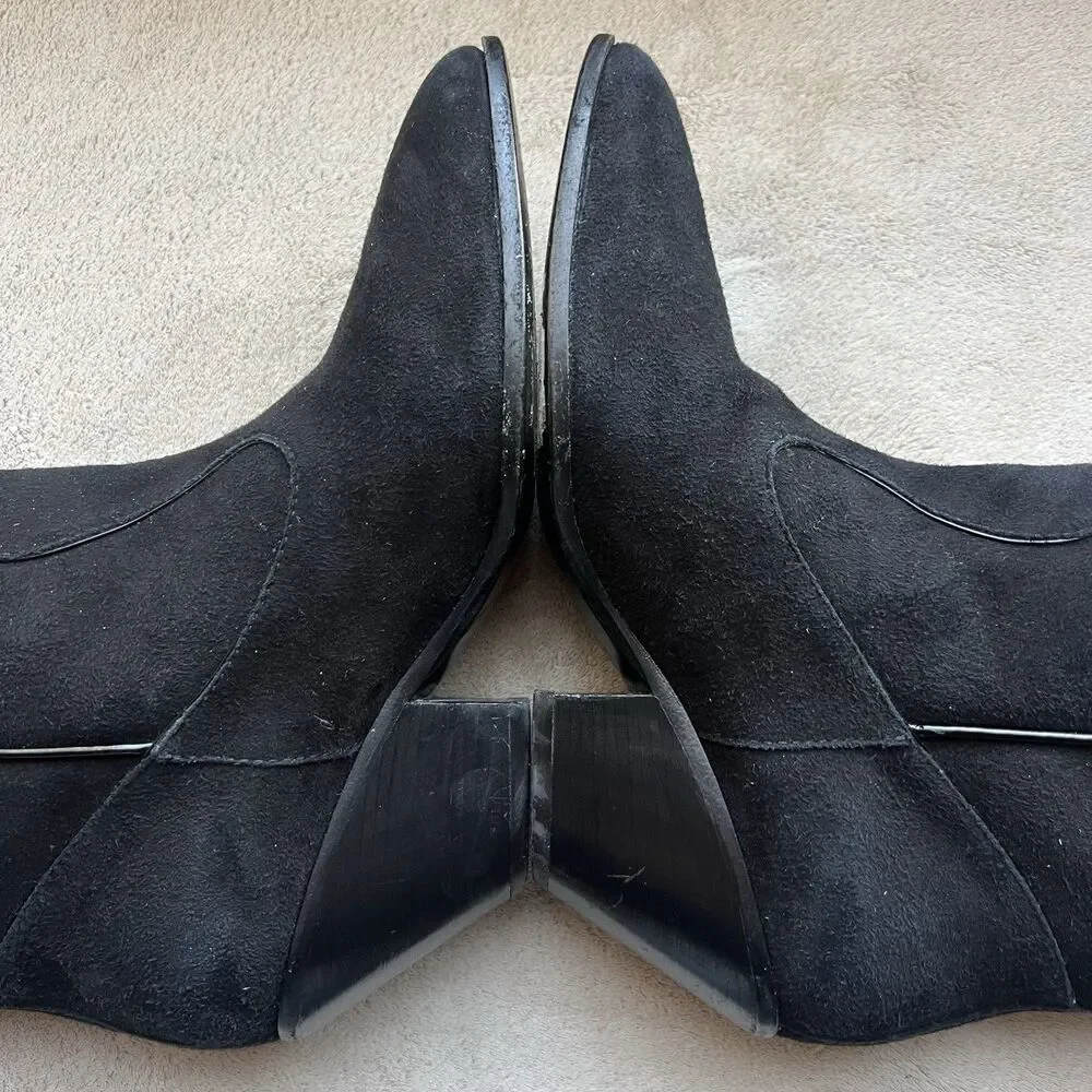 Giuseppe Zanotti Black Suede w/ Patent Leather Trim Western Boots EU 36‎ US 6 - Picture 5 of 16